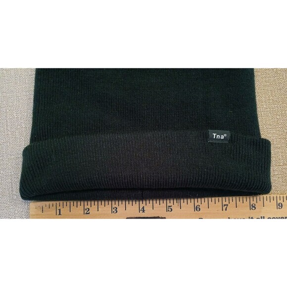 TNA Beanie Winter Hat with Pompom Ribbed Warm Hunter Green - Picture 5 of 8